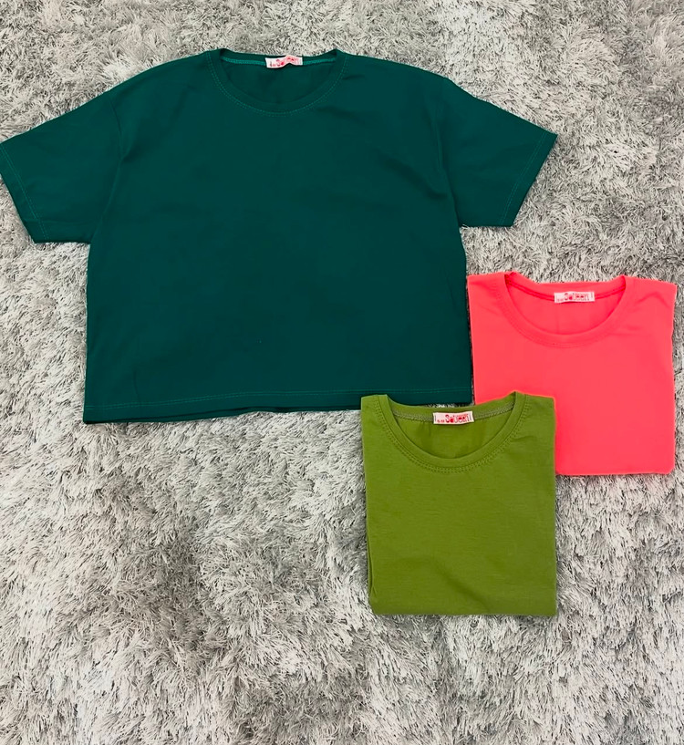 کراپ تیشرت زنانه ساده مدل لانگ