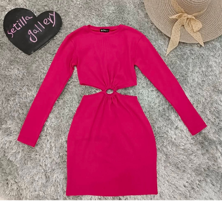 تونیک زنانه آستین بلند مدل جلو حلقه