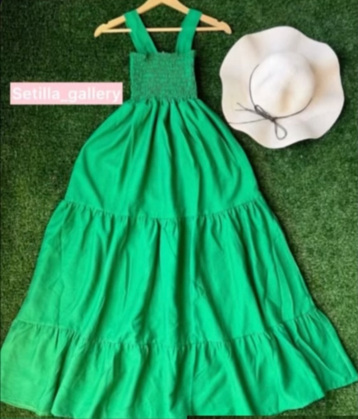 پیراهن ساحلی زنانه آستین حلقه ای مدل کش ماسوره ای