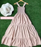 پیراهن ساحلی زنانه آستین حلقه ای مدل کش ماسوره ای