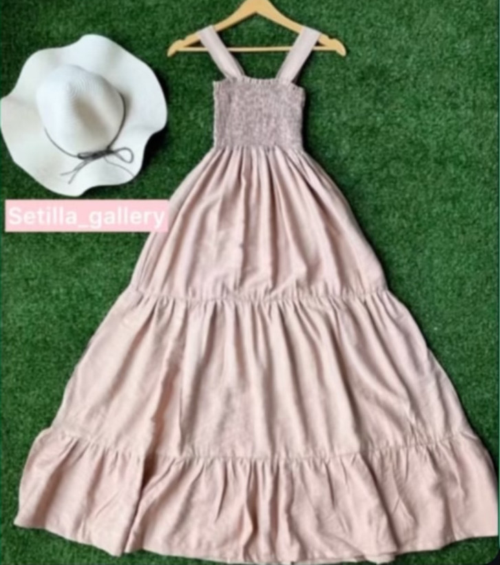 پیراهن ساحلی زنانه آستین حلقه ای مدل کش ماسوره ای