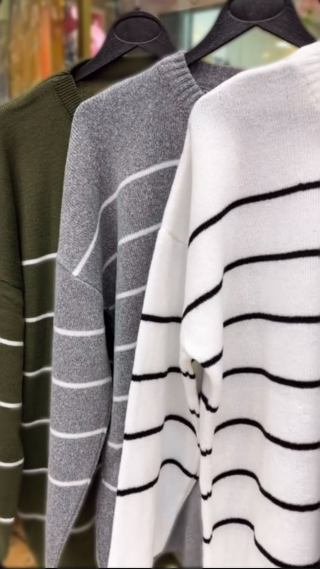 بلوز بافت زنانه مدل راه راه