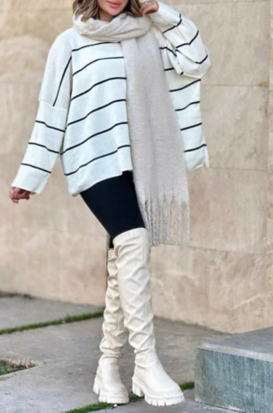 بلوز بافت زنانه مدل راه راه