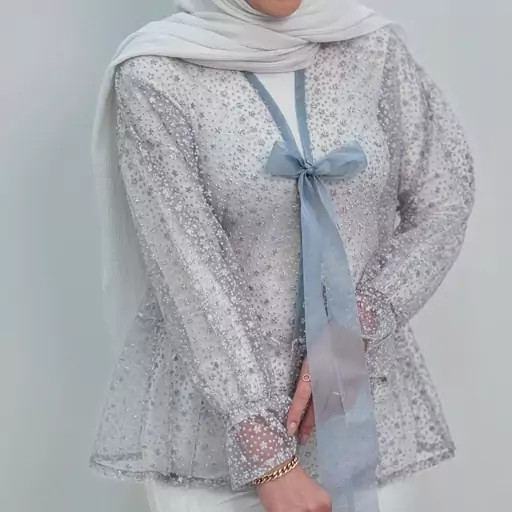 مانتو زنانه توری مجلسی مدل گل دار