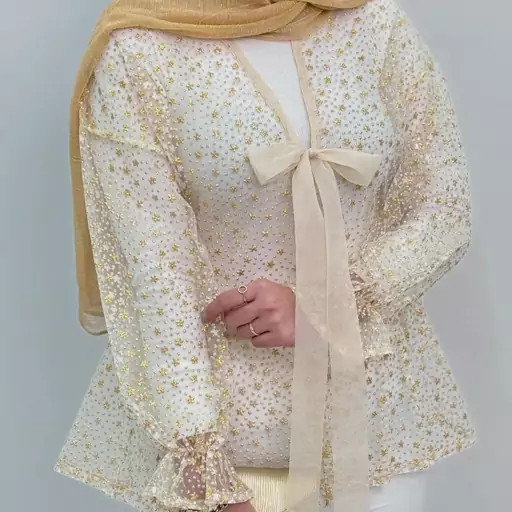 مانتو زنانه توری مجلسی مدل گل دار