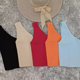 کراپ تاپ زنانه مدل یقه رومی