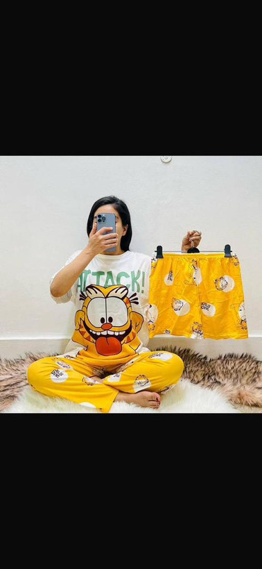 ست سه تیکه دخترانه تیشرت شلوار شورتک