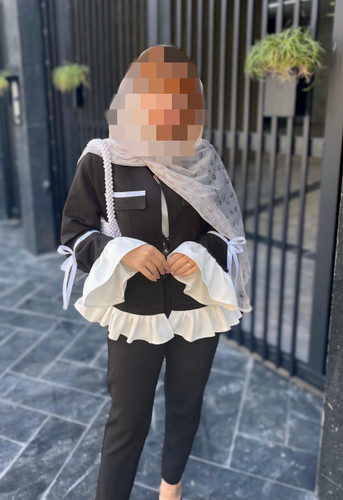 کت زنانه عروسکی مزونی مدل آستین پاپیون