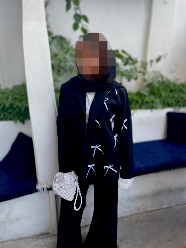 کت زنانه پاپیونی مدل آستین گیپور