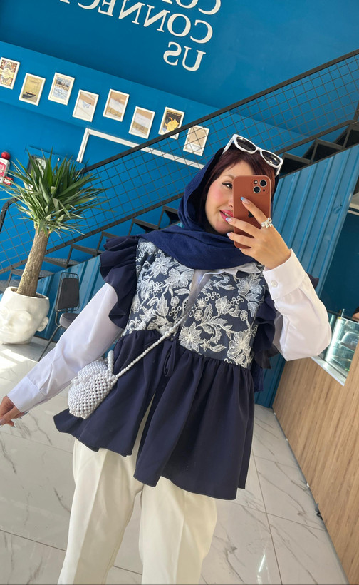 وست سوزن دوزی مدل چین دار