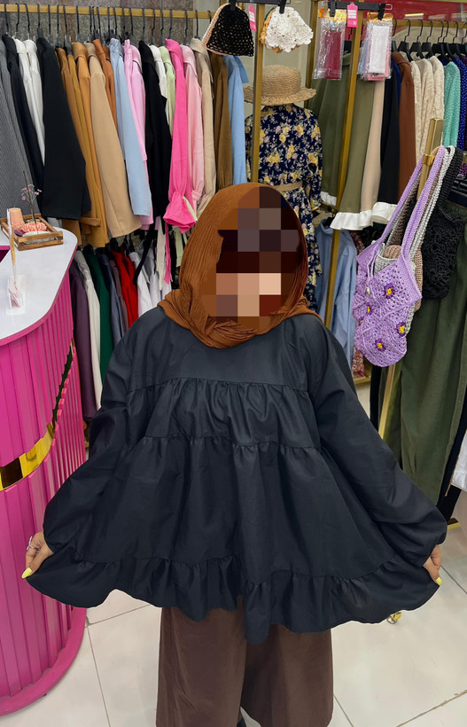 مانتو شومیزی زنانه مدل عروسکی چین دار