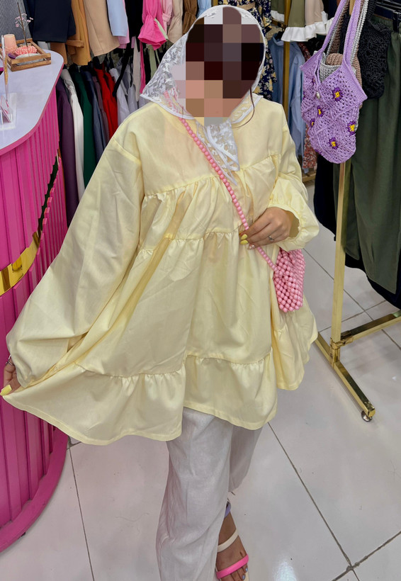 مانتو شومیزی زنانه مدل عروسکی چین دار