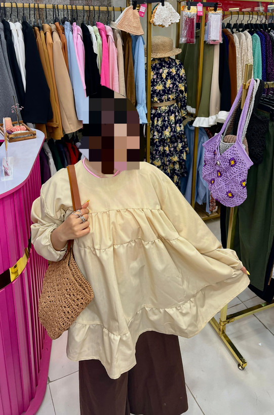 مانتو شومیزی زنانه مدل عروسکی چین دار