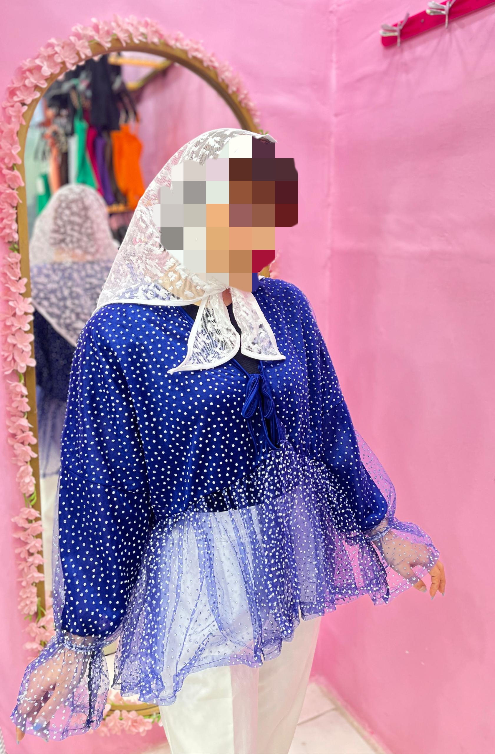 شومیز عروسکی زنانه مدل تور شاین دار