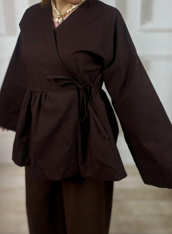 مانتو شومیزی عروسکی زنانه مدل بغل گره