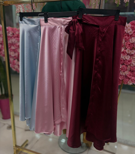 دامن ساتن زنانه مدل لنگی